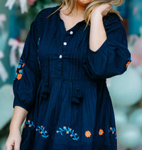 Karen Kane - Embroidered Lace Trim Dress