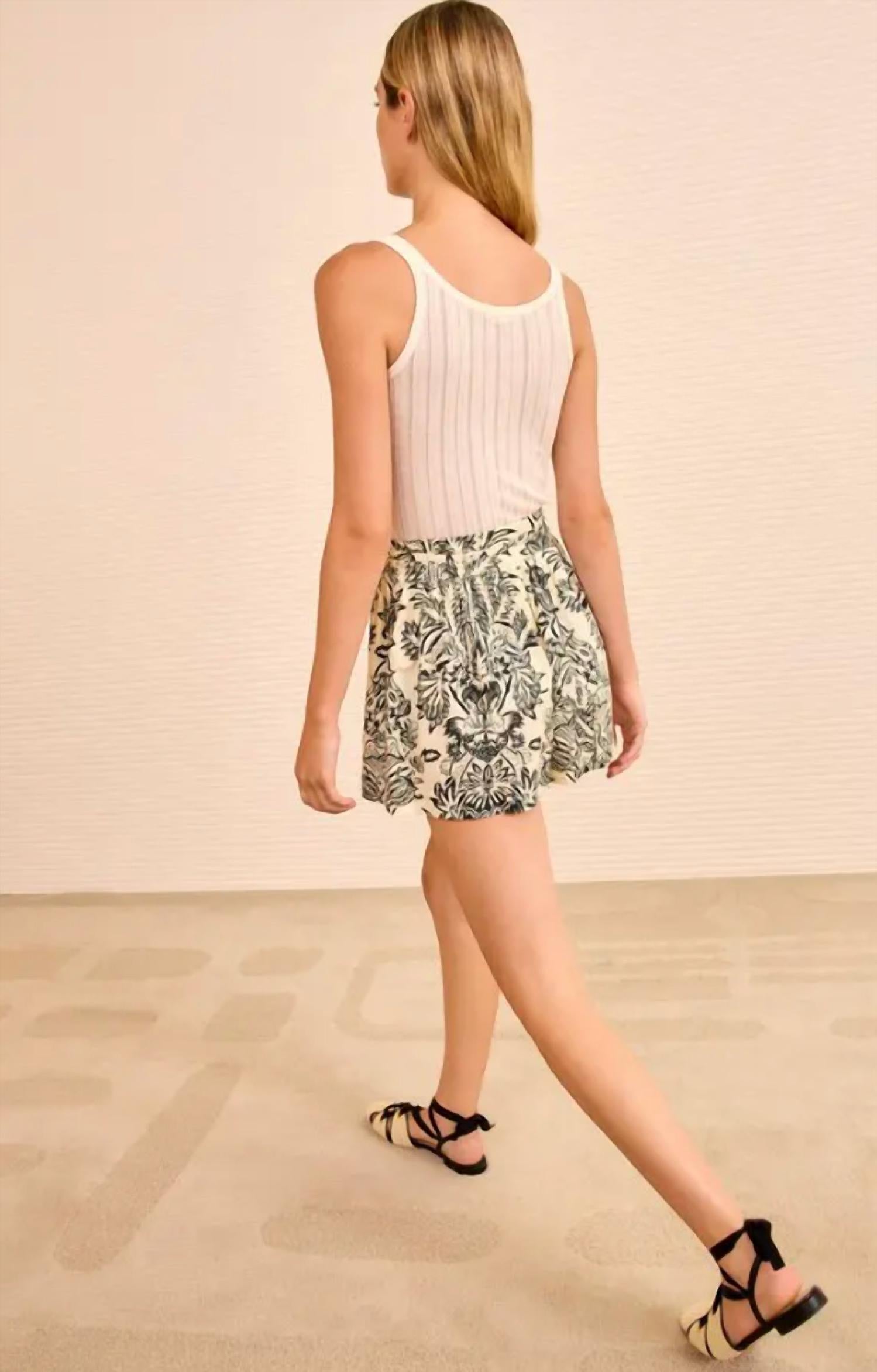 Ulla Johnson - Rowan Botanical Print Belted Short