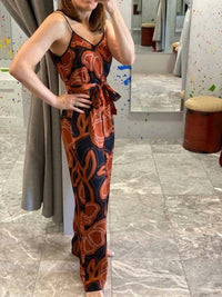 Karina Grimaldi - Wide Leg Silky Jumpsuit