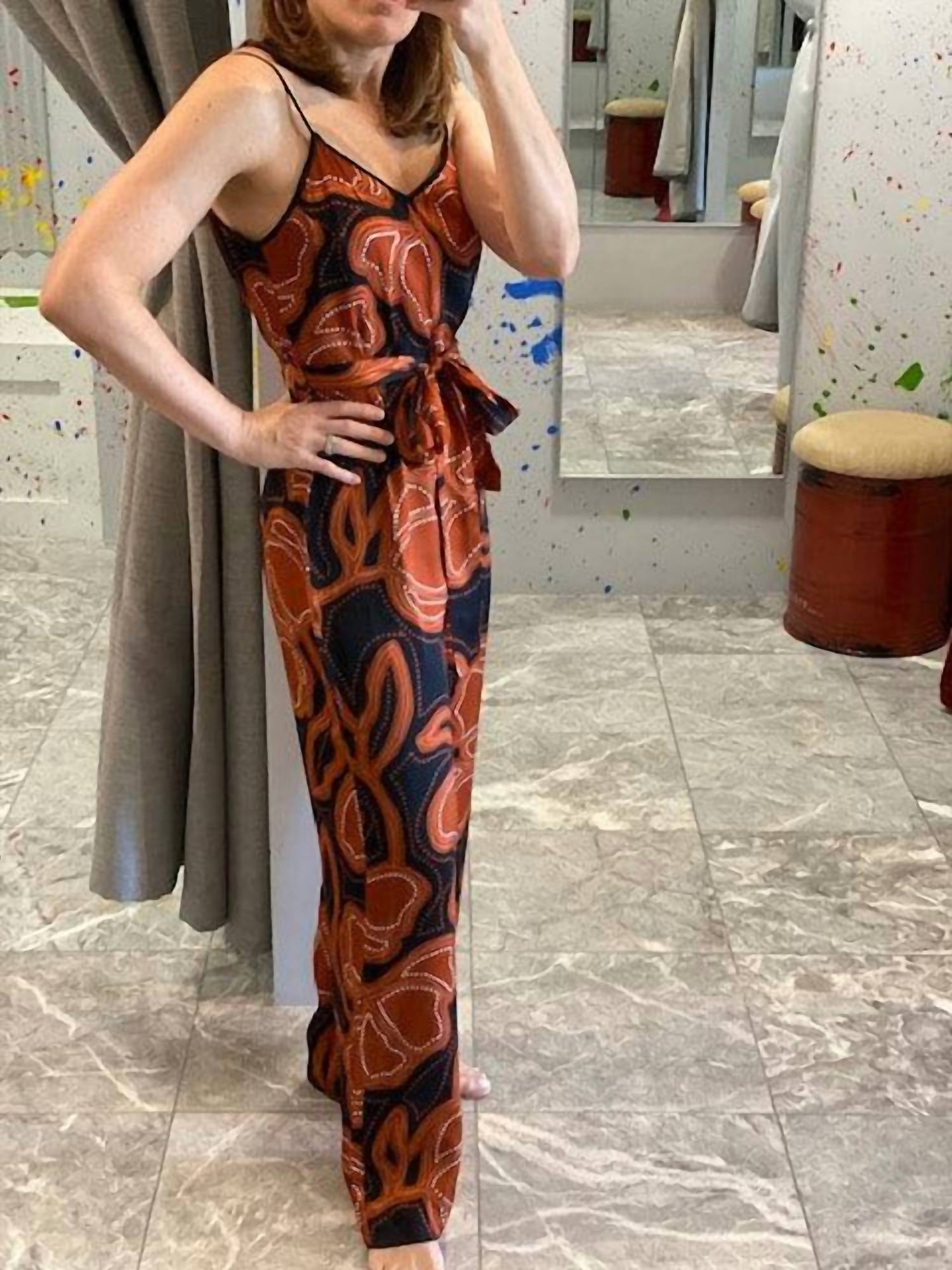 Karina Grimaldi - Wide Leg Silky Jumpsuit