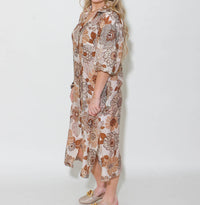 Thml - Puff Sleeve Floral Midi Dress