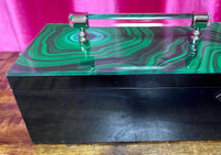HAMLET PRODUCTS Remote Box with Handle in green malachite black bottom - item - detail view