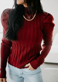 BluIvy Camden Top in maroon - women's blouse