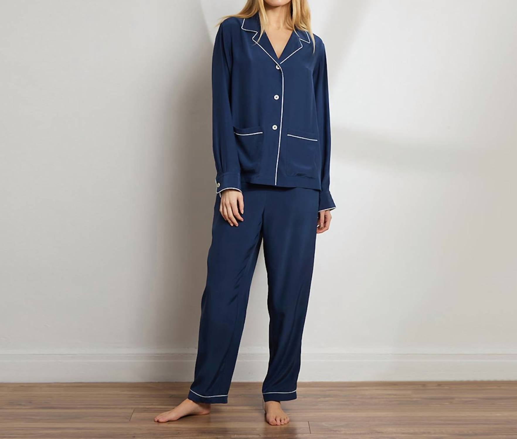 The Sleep Code - Women's Washable Silk Long Pj Set