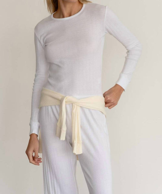 Donni. - Pointelle Long Sleeve Top