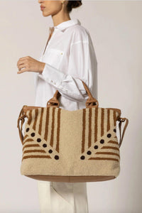 Cleobella - Women's Lusso Stripe Weekender Travel Bag