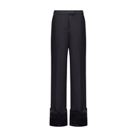 Marina Moscone - Straight Cuff Tailored Trouser Pants