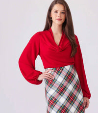 Karen Kane - Danna Drape Cowl Neck Top