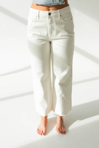 Hidden - Nori High Rise Crop Wide Leg Jean