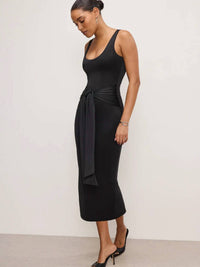 Good American - Slinky Jersey Ruched Midi Dress