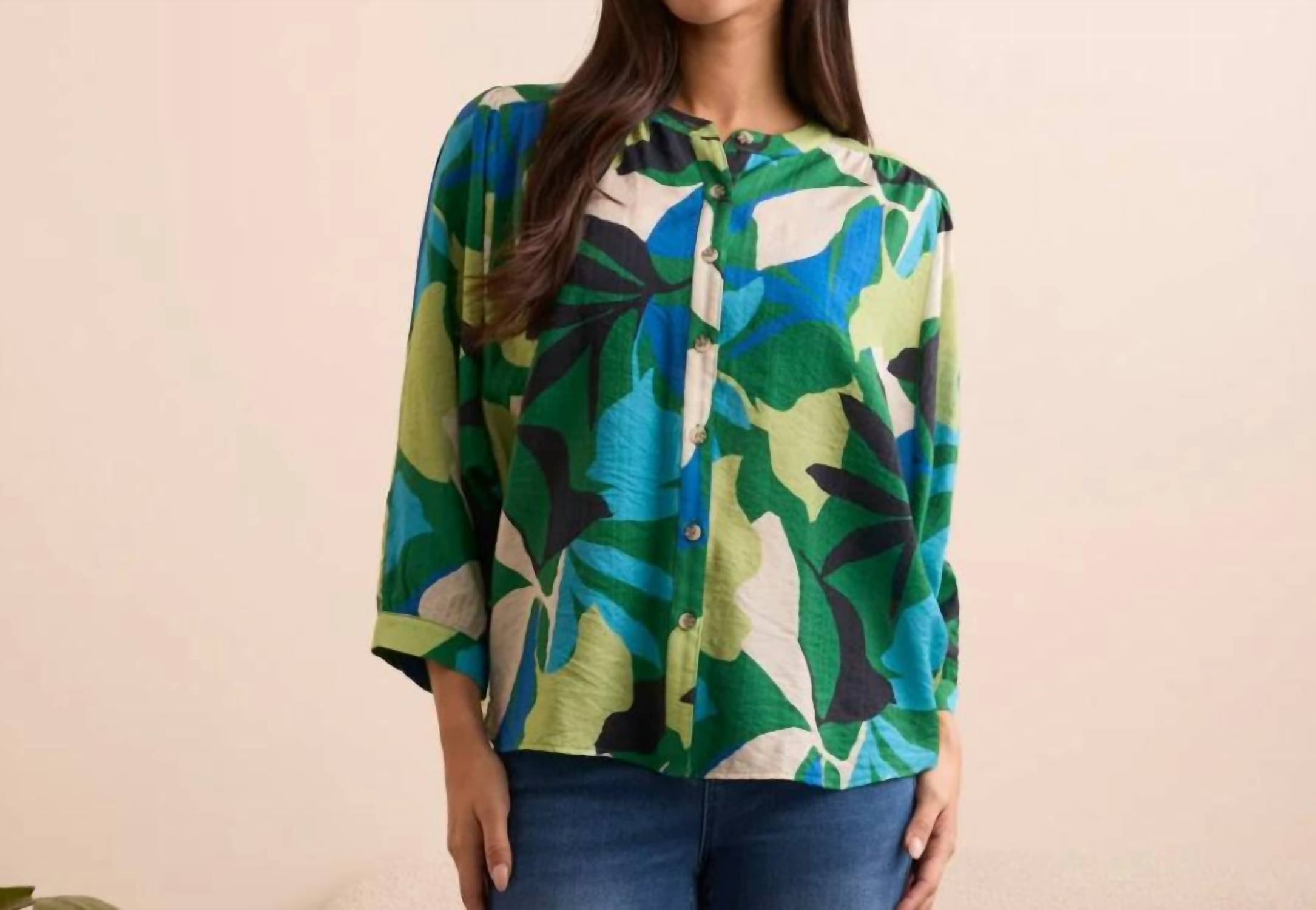Tribal - FLOWY DOLMAN SLEEVE BLOUSE
