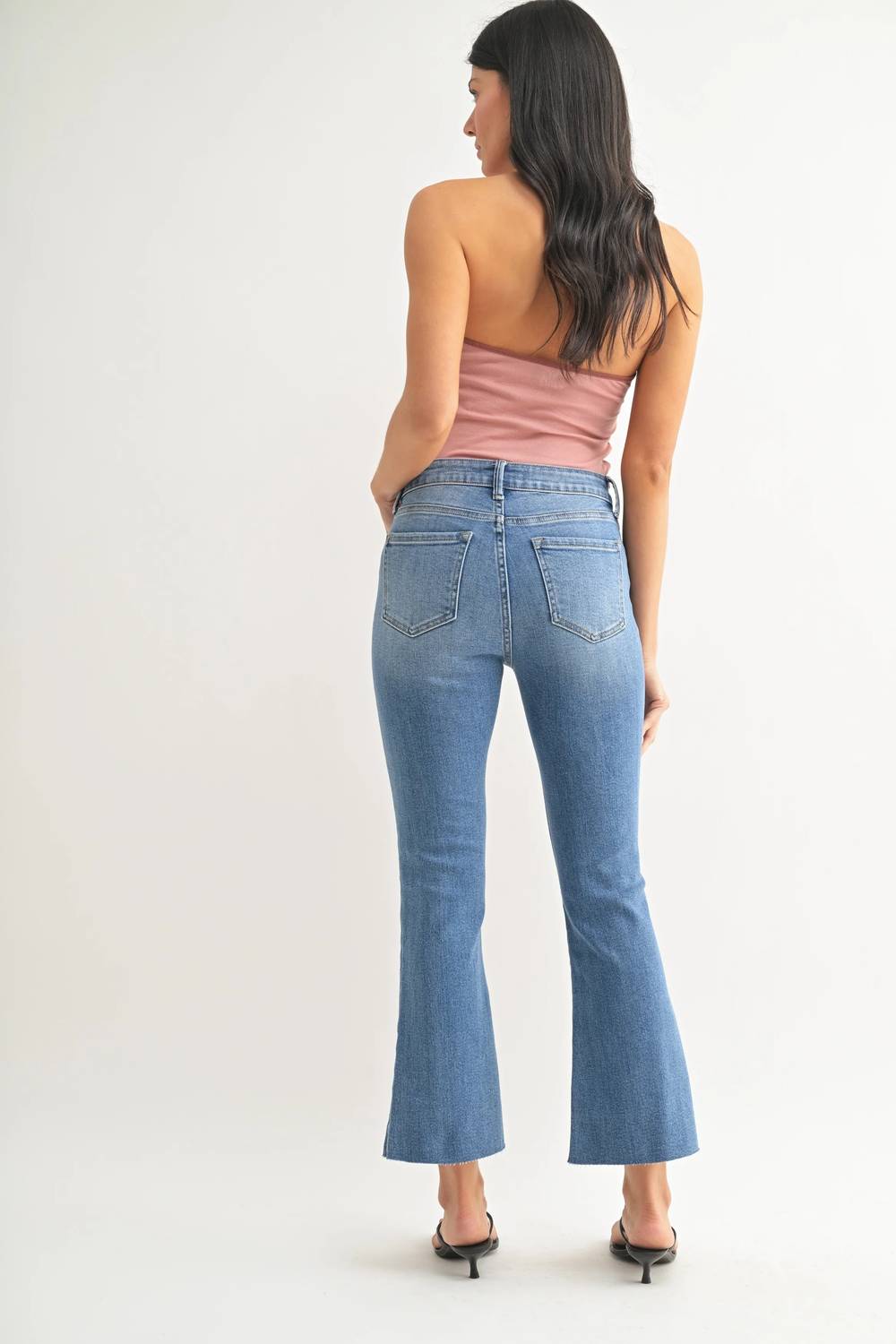 Just Black Denim - Charlotte Cropped Flare Jeans