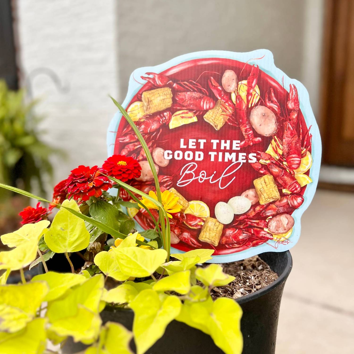 Songbird Grove Collection - Mini Let the Good Times Boil Garden Stake