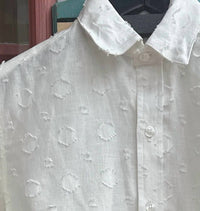 Emily Phillips - Women's Girlfriend Linen Button Down Textured Shirt