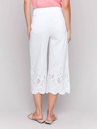 Charlie B - Scallop Hem Crop Wide Leg Pants