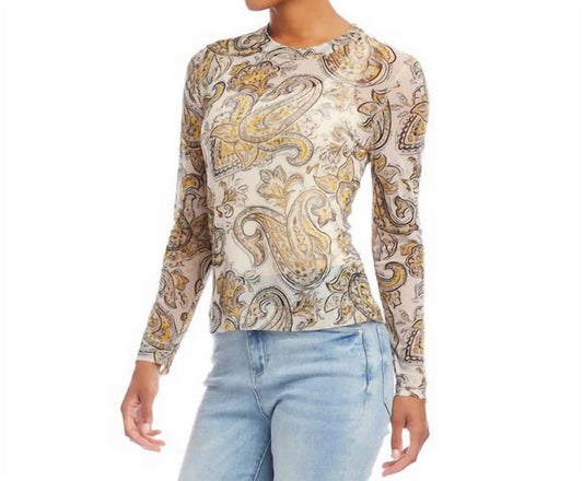 Karen Kane - Paisley Mesh Top