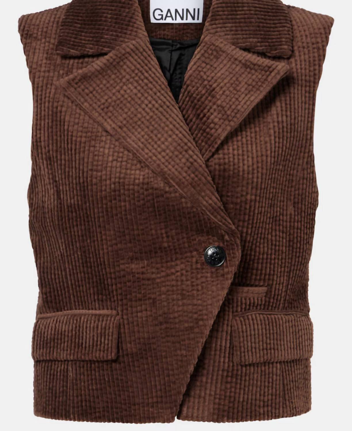 Ganni - Seersucker Corduroy Vest