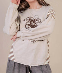 Very J - Wild West Cowgirls Western Graphic Knit Top