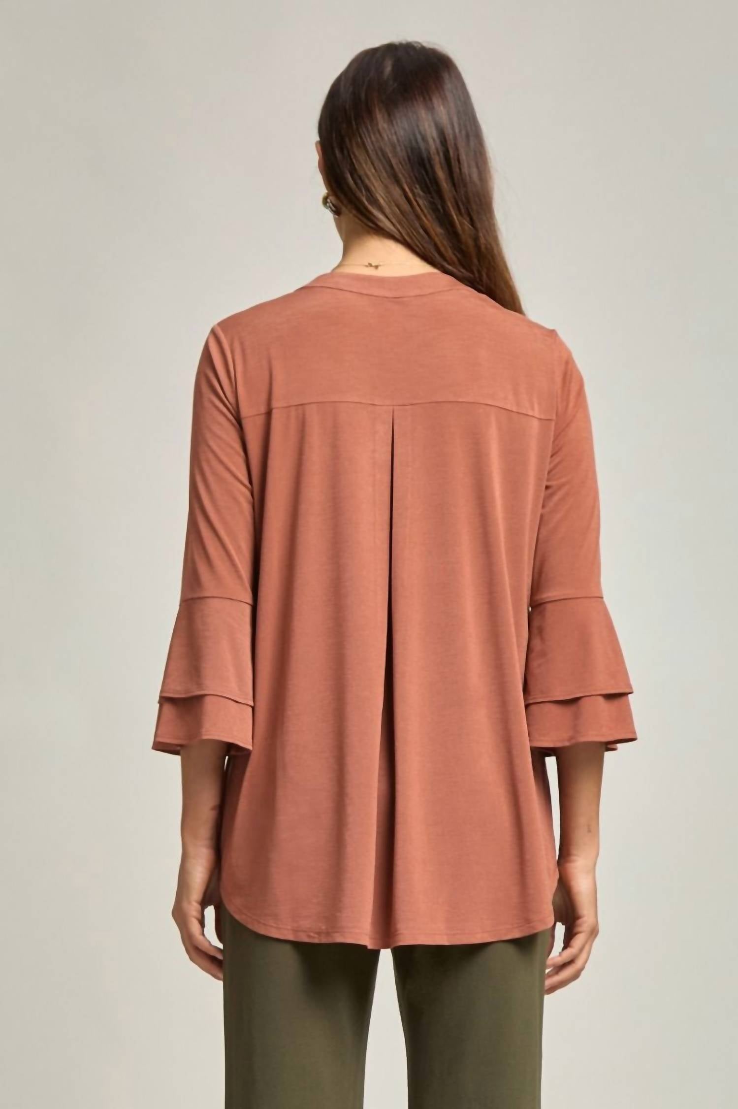Dear Scarlett - Tiered Bell Sleeve Top