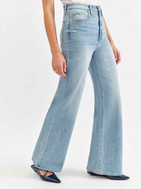 DAZE Far Out High Rise Wide Leg Jean in blooming vintage - women's jeans - detail view