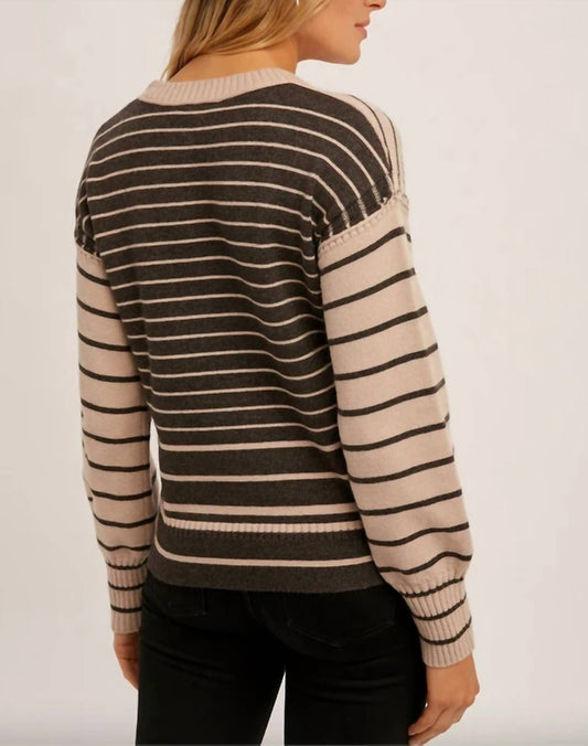 STRIPED SHORT SWEATER