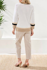 Tribal - Three Quarter Colorblock Top