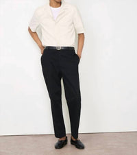 Officine Générale Eren Seersucker Shirt in cream - men's shirt - alternate view