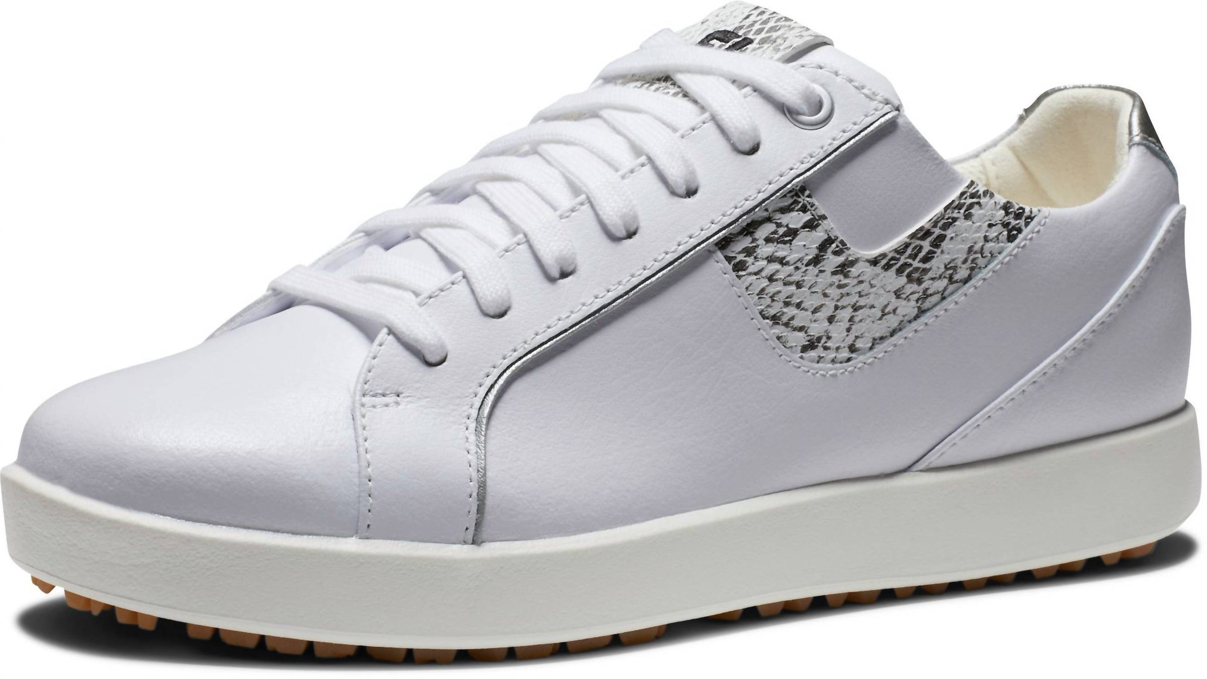 FootJoy Women's Links Golf Shoes in white snake - women's shoe - alternate view