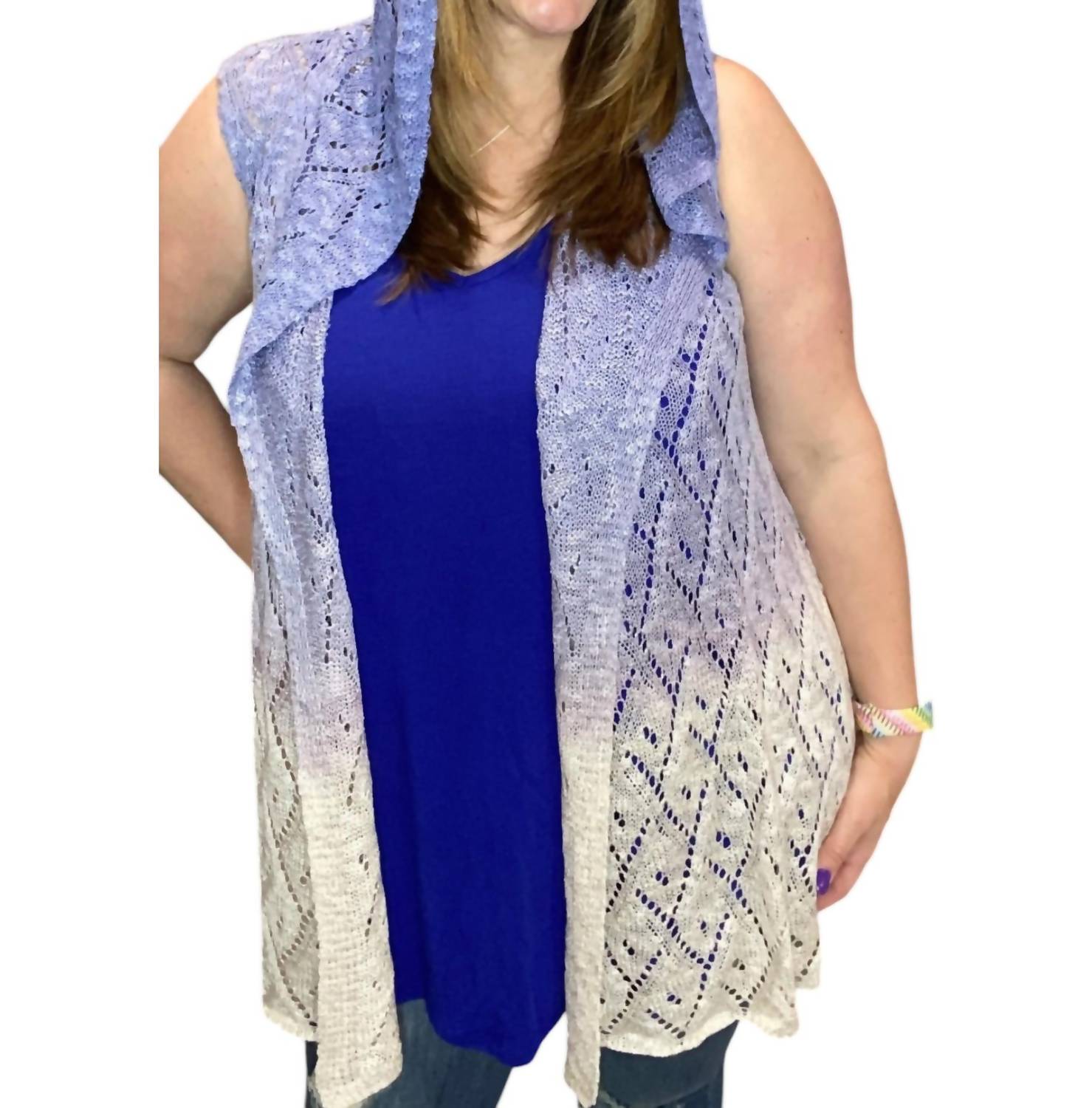 Kori - Dip Dye Hoodie Vest