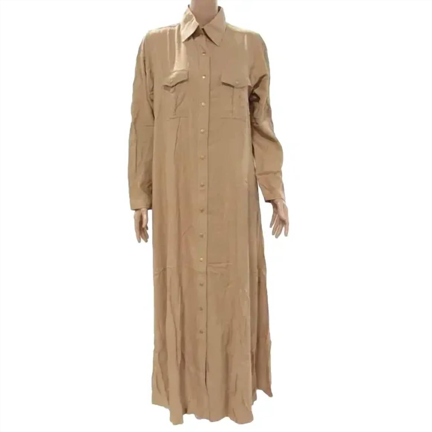Aab - Women's Modest Button Down Long Maxi Dress