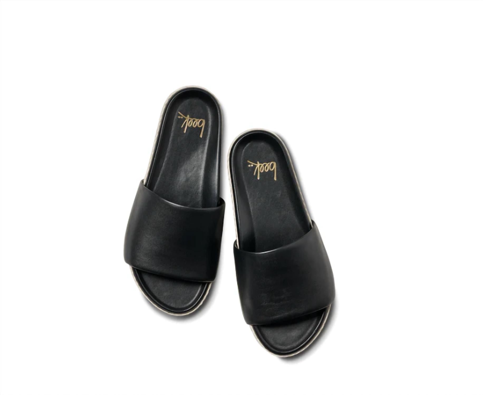Beek - Women's Pelican Textile Leather Platform Sandal