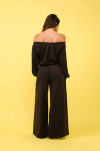 Signature8 - French Terry Off Shoulder Jumpsuit