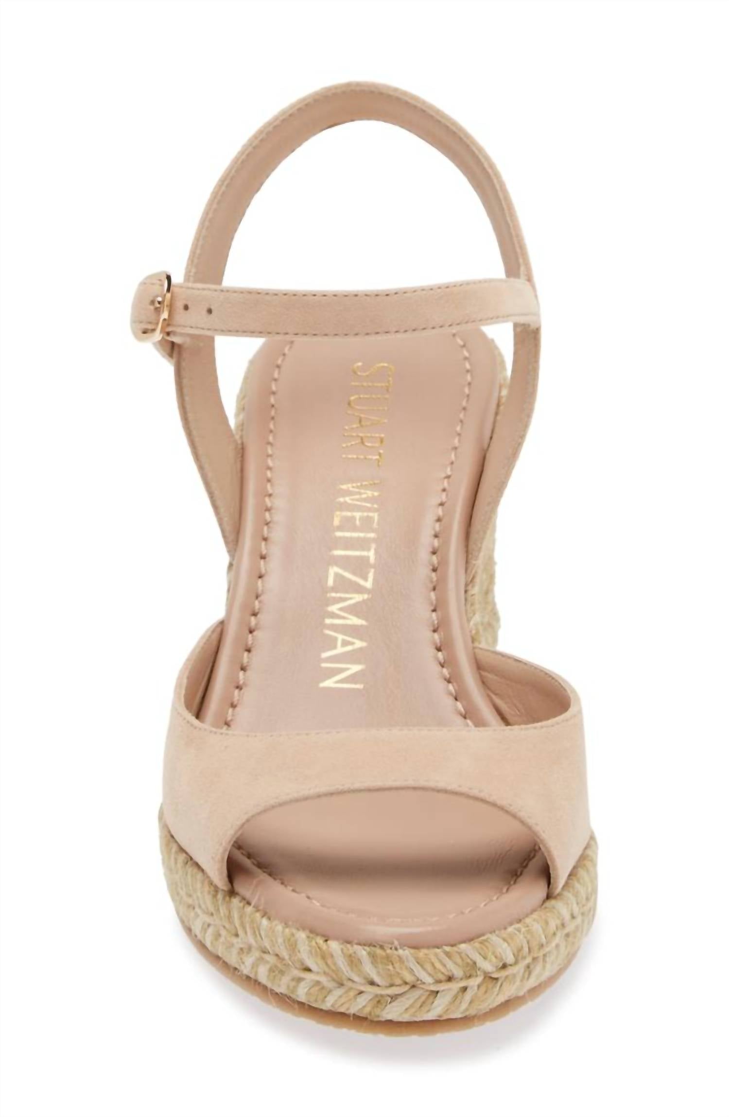 STUART WEITZMAN Women's Espadrille Wedge Sandals in beige - women's shoe - view 4