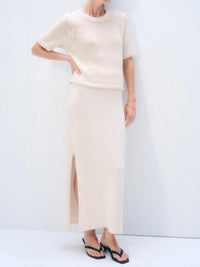 White + Warren - Luxe Organic Cotton Skirt