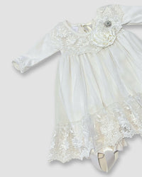Katie Rose - Cotton Dress With Lace Overlay