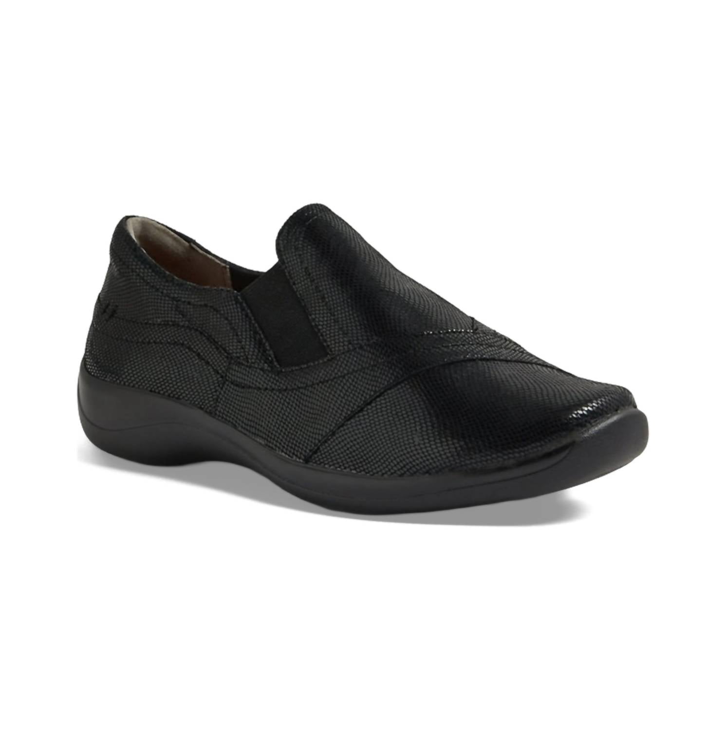 Ziera Women's Java Xf Sneaker in black lizard shine leather - women's sneaker