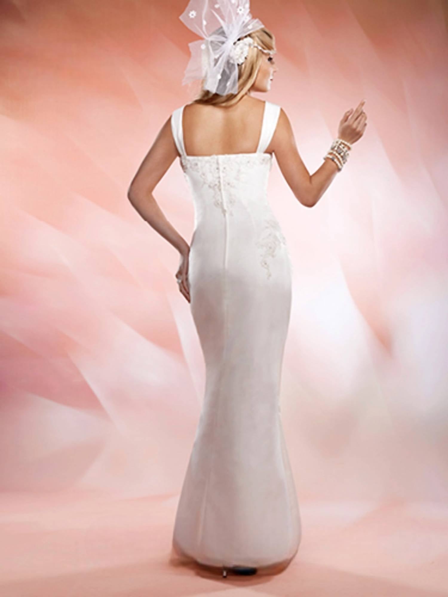 Mary'S Bridal - Fit And Flare Satin Dress