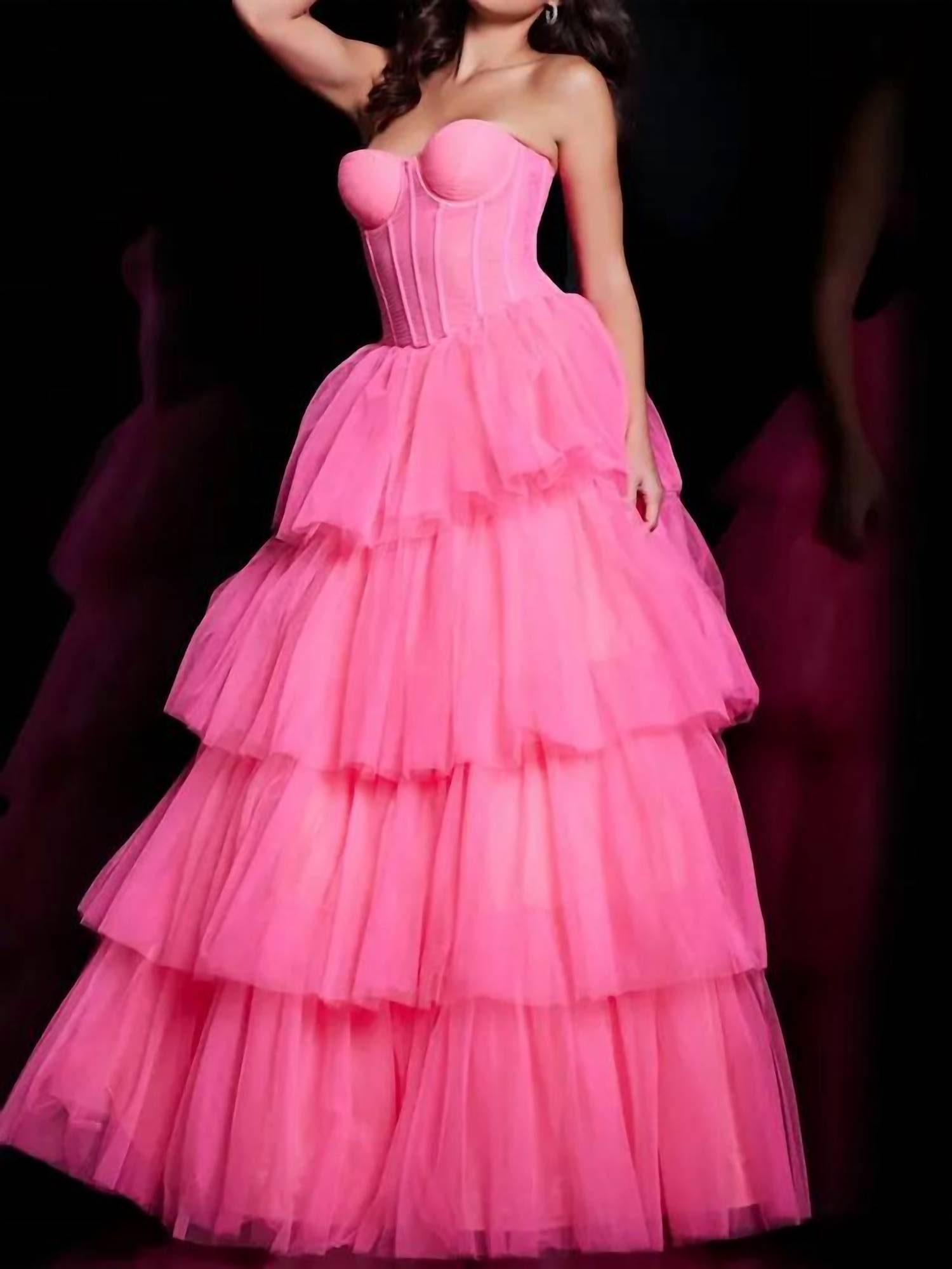 Jovani - Tulle Corset Bodice Ballgown