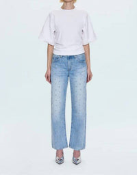 Pistola - Lexi Mid Rise Bowed Straight Jean