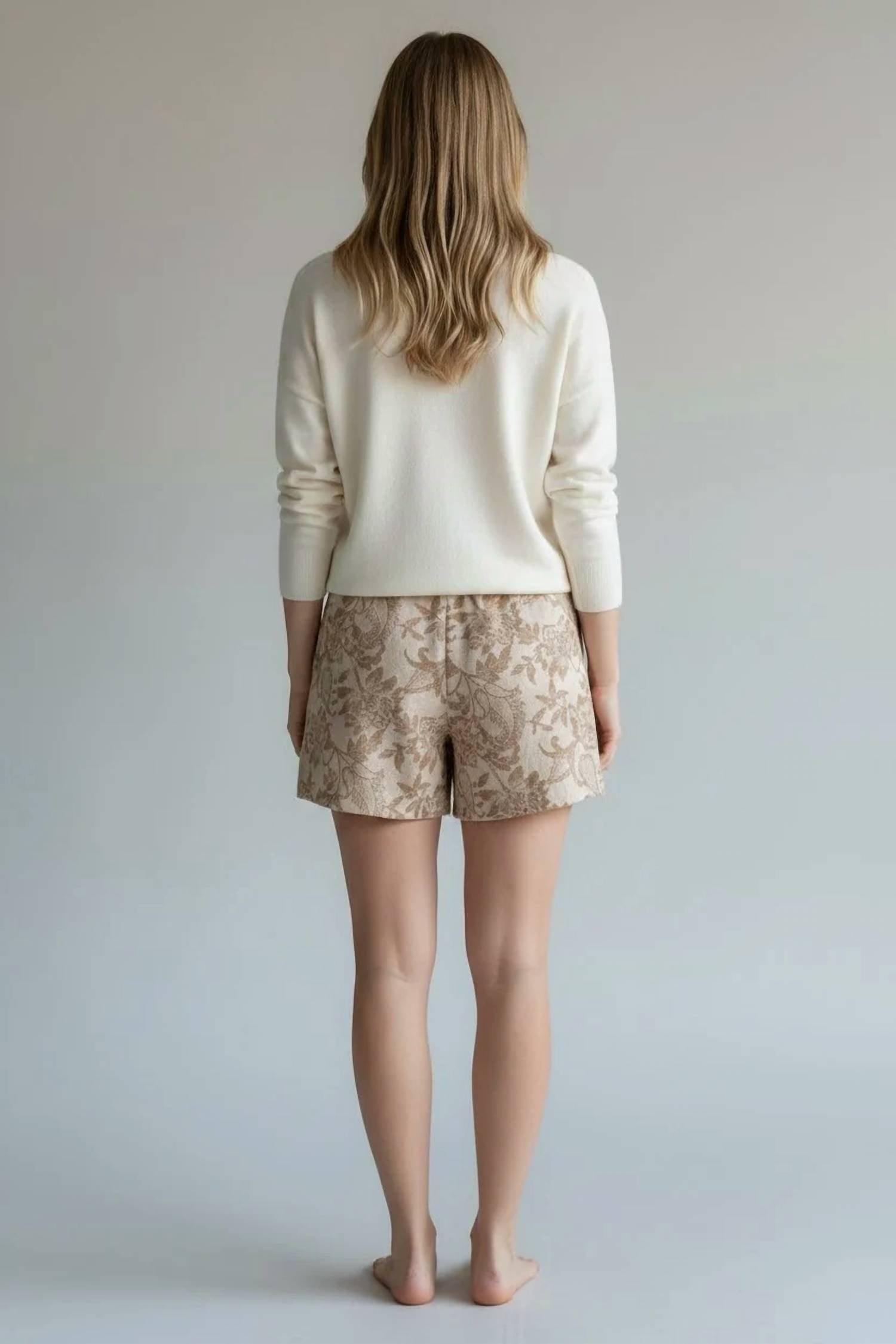Black Tape - Floral Elastic Waist Shorts