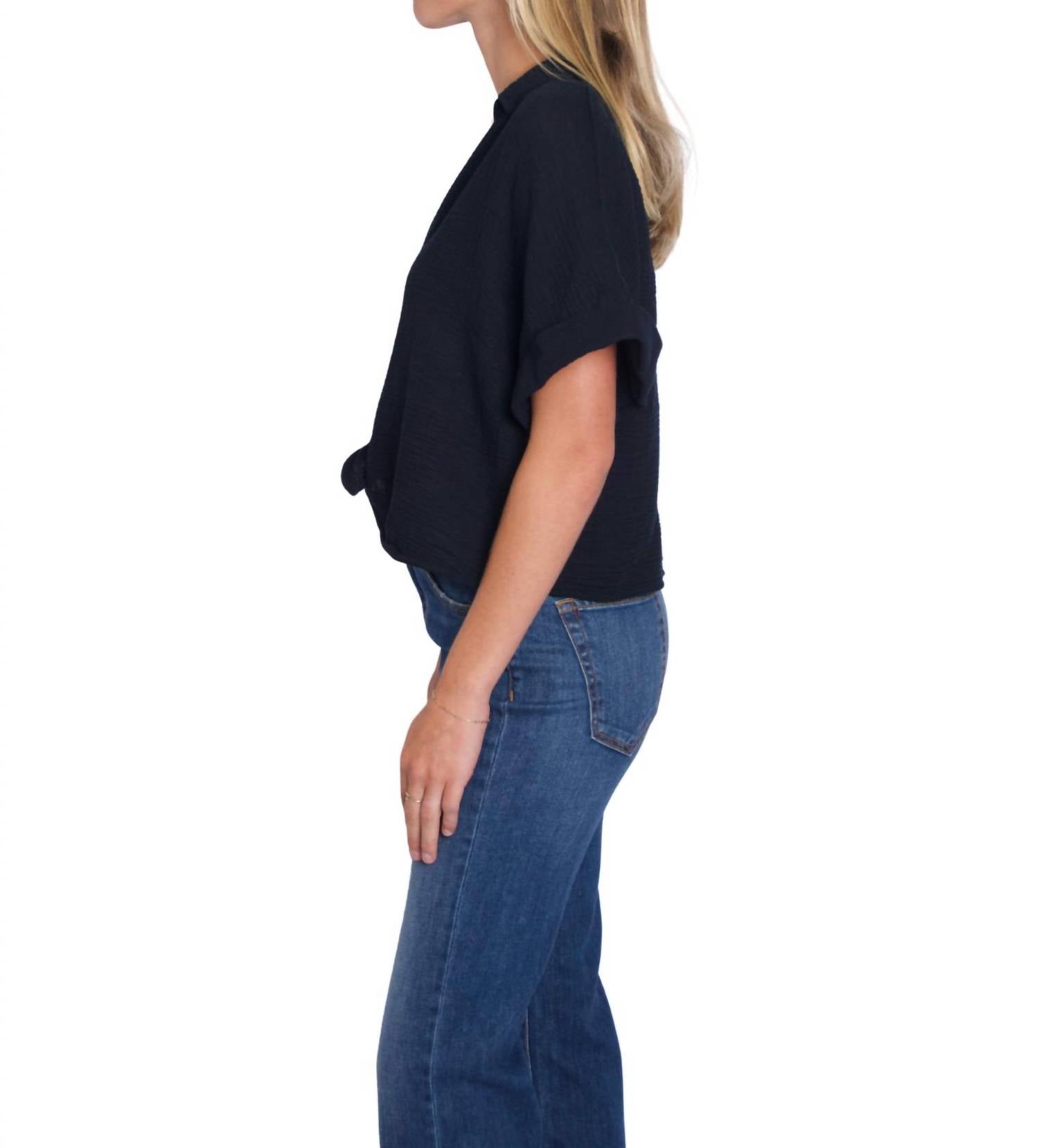 Stateside - Gauze Tie Front Shirt