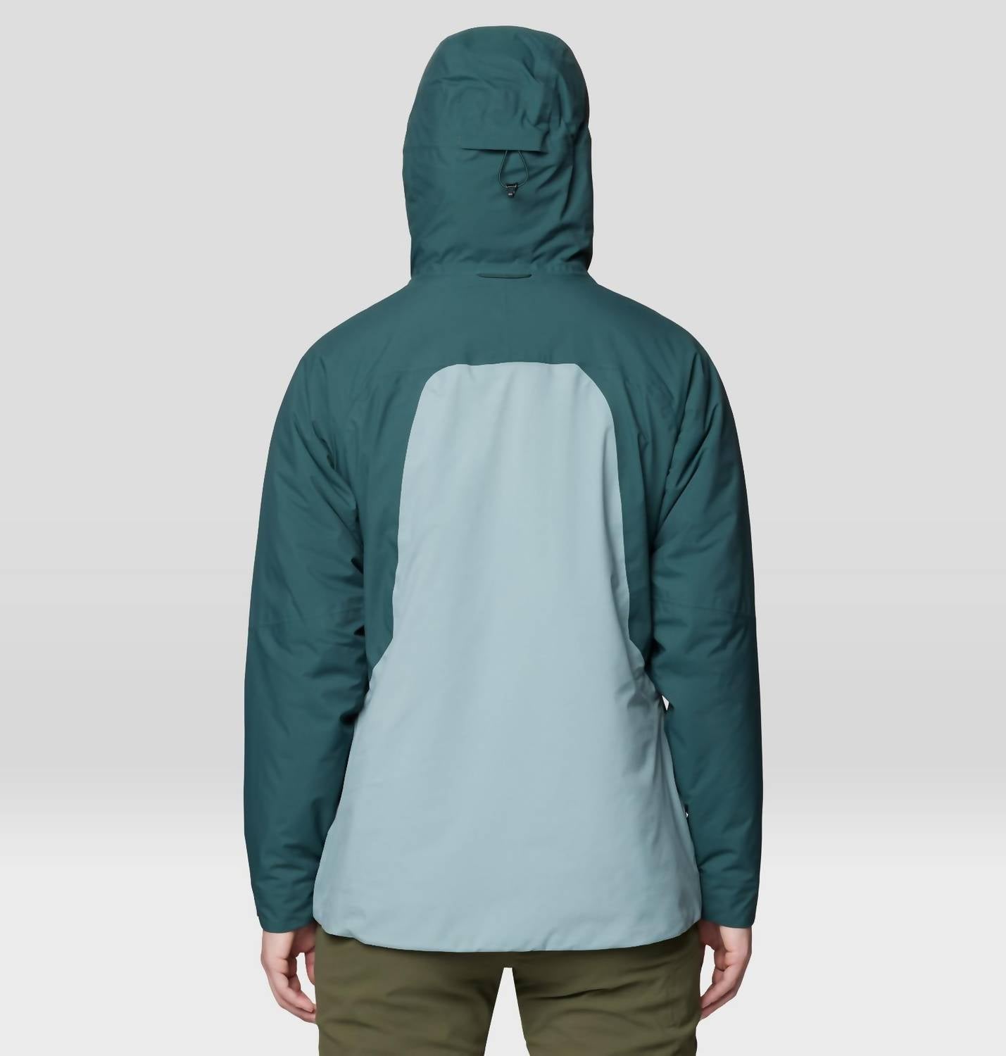 Mountain Hardwear Stretch Ozonic Insulated Jacket in blue sage verve - women's jacket - detail view