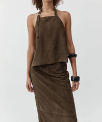 St. Agni - Suede Apron Top