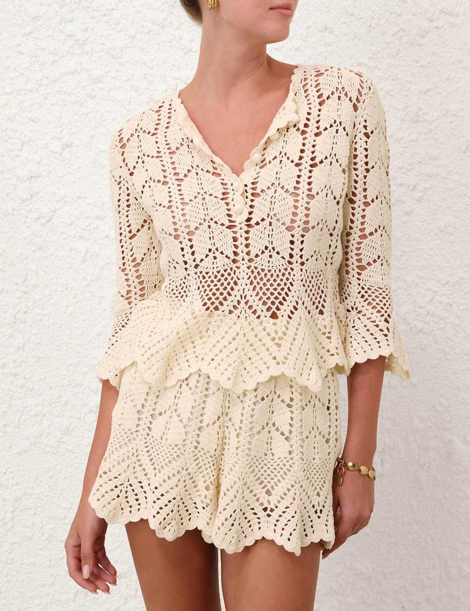 Zimmermann - Awaken Lace Crochet Top