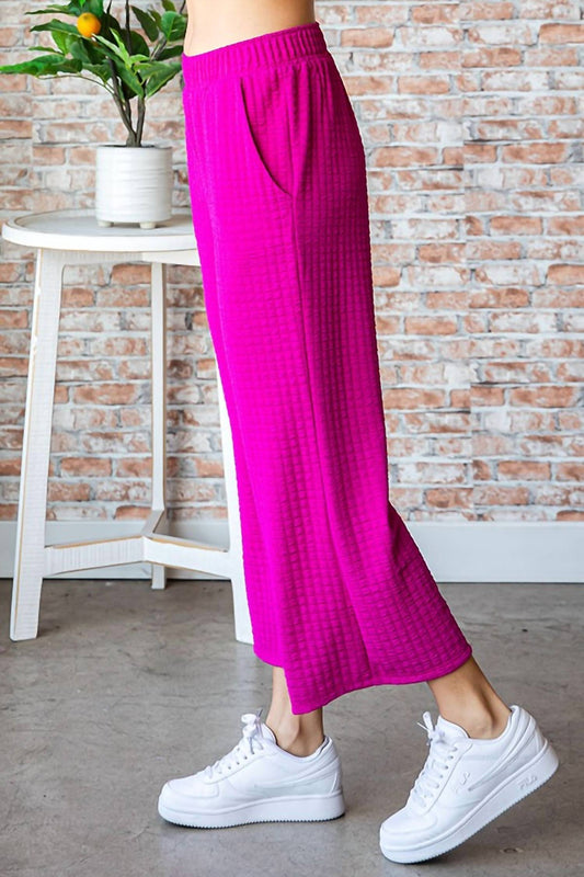 First Love - Textured Palazzo Pants