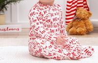 Tesa Babe - Baby Ho Ho Ho Zipper Footed Romper