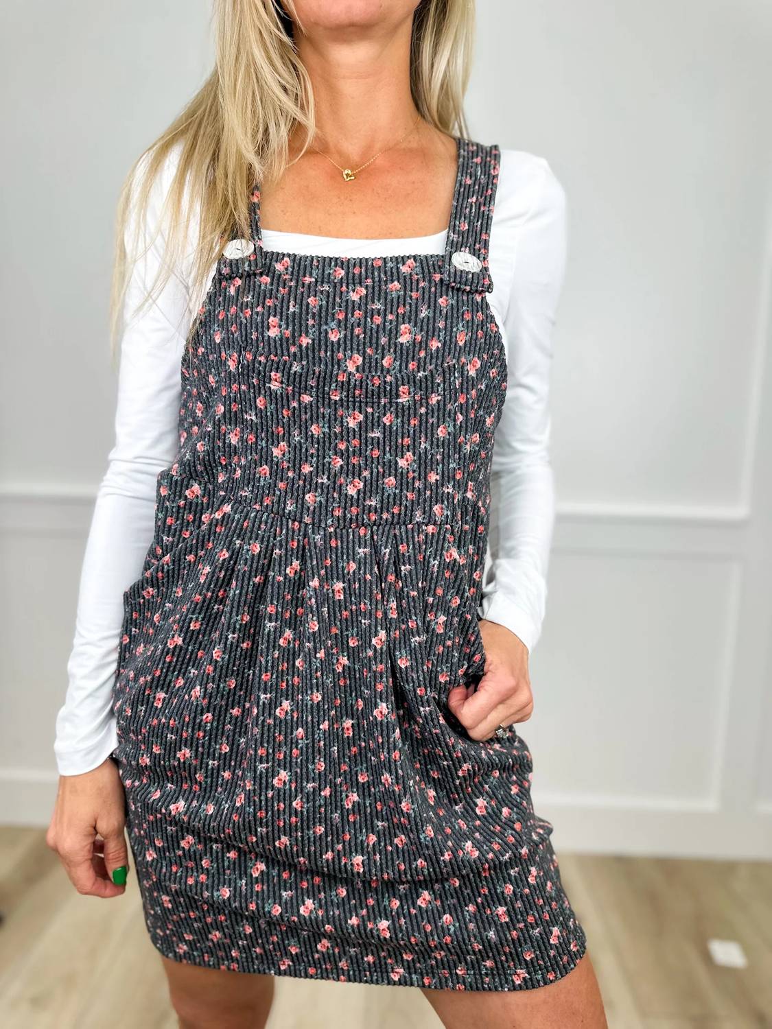 Blakeley - Sing A Song Ribbed Overall Dress