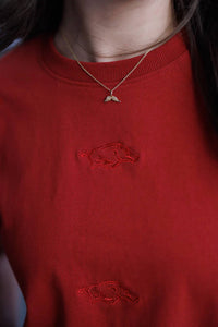 Gameday Social - Arkansas Heavyweight Crop Tee