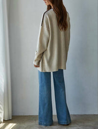 By Together - Lotte Contrast Stitch Open Cardigan