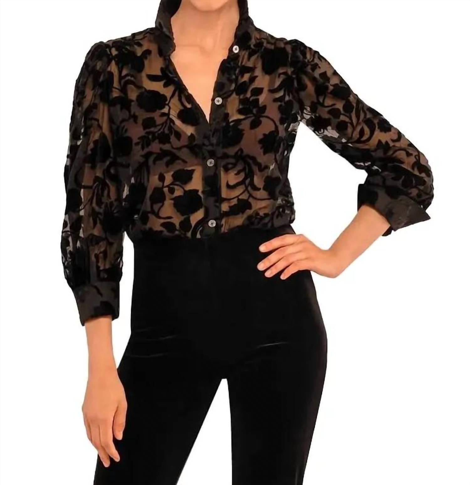 Gretchen Scott - Flighty Floral Blouse